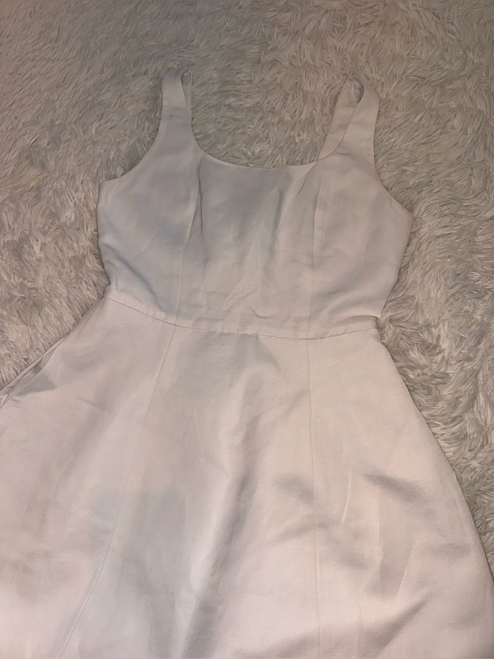 NEW Favorite Daughter The MORGAN ivory linen blend mini dress sz 4 - Picture 7 of 11
